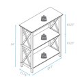 thumbnail image 4 of Estantería casual Home, diseño contemporáneo en forma de X, 34 cm, 4 of 6