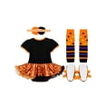thumbnail image 2 of iEFiEL Infant Baby Girls Halloween Costume Pumpkin Outfit Romper with Leg Warmer Shoes Set, 2 of 7