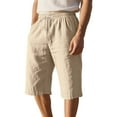 thumbnail image 2 of asjyhkr Capri Pant for Men Cotton Linen Casual Lightweight Breathable Workout Running Athletic Trousers(S-3XL), 2 of 7
