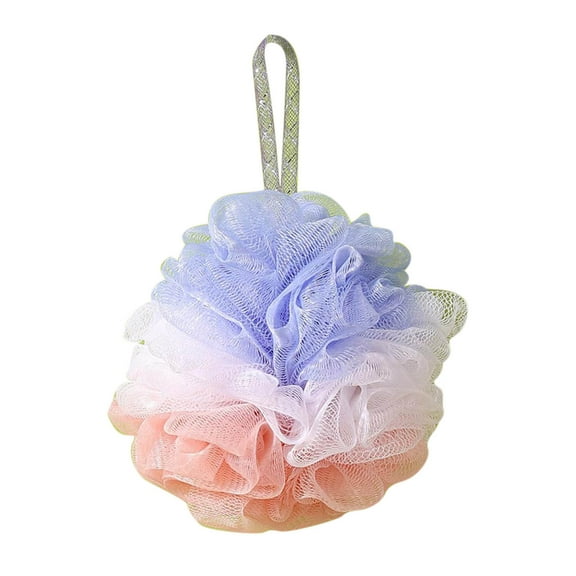 Dvruxg Loofah Sponge Shower Scrunchies Puff Mesh Pouf Bath Loofa Body Sponges Scrubber for Bathing(Purple)