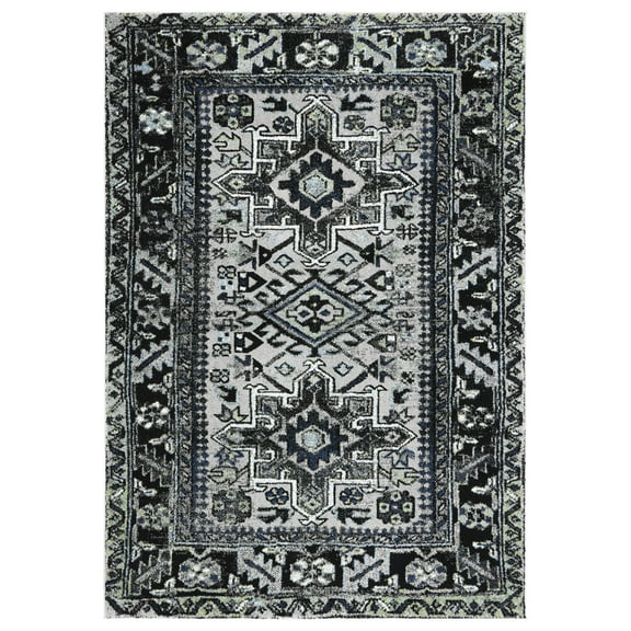 SAFAVIEH Vintage Hamadan Dania Oriental Area Rug, Light Grey/Dark Grey, 8' x 10'