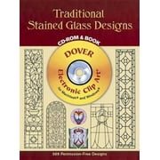 Traditional Stained Glass Designs [With CDROM], Used [Paperback]