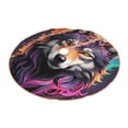 thumbnail image 2 of Bingfone Christmas Tree Skirt Mat Christmas Decoration Interior 30" -Colorful Wolf Head A, 2 of 6