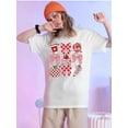 thumbnail image 1 of Camiseta con estampado gráfico de San Valentín para maestras, manga corta y cuello redondo, informal, para verano y primavera, para mujer, para deportes de ocio., 1 of 6