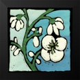 thumbnail image 2 of Davis, Andrea 12x12 Black Modern Framed Museum Art Print Titled - Teal Batik Botanical II, 2 of 5