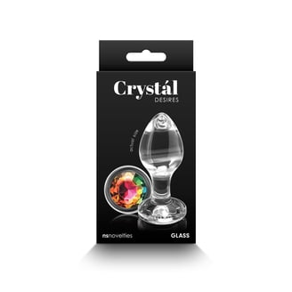 Booty Sparks Red Heart Gem Glass Anal Plug - Large