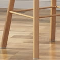 thumbnail image 3 of Noble House Soren Modern 30" Fabric Barstool with Iron Legs, Set of 2, Black, Natural, 3 of 10