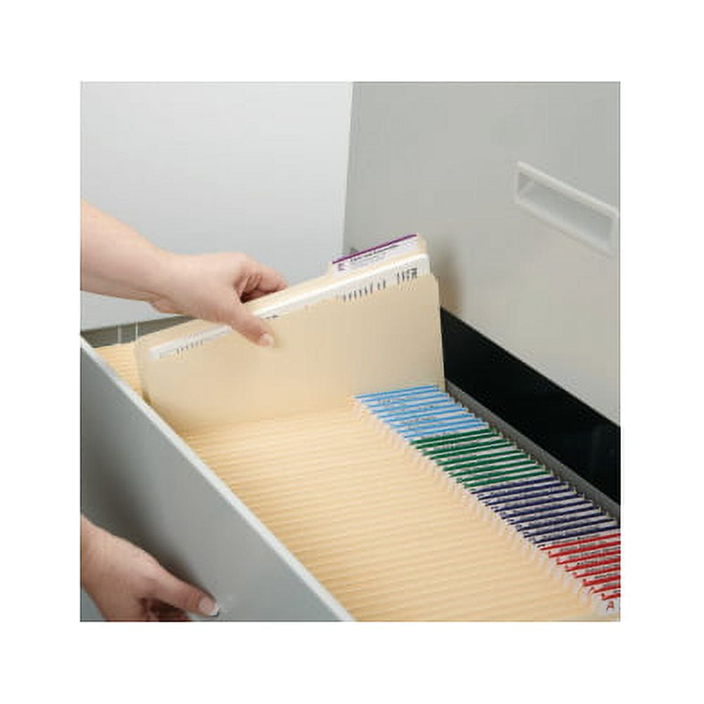 Smead 10335 0.75 in. Expansion Reinforced 1/3-Cut Tab 11-pt Manila File Folders - Letter Size/Manila (100/Box)