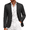 Black, variant on Mens Cotton Linen Blazer Jacket Slim Fit Linen Sport Coat Two Button Linen Suit Blazer