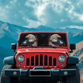 thumbnail image 3 of Uorisanigo Windshield Sun Shade for Rubicon Sahara TJ JK JKU 2 Door & 4 Door and Compatible with Gladiator JT 2020-2023 UV Rays Blocker Sun Visor Shade (Bald Eagle American Flag), 3 of 7