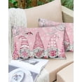 thumbnail image 6 of Seasonal Christmas Gnomes Throw Pillow Cover, Winter Branch Pink Xmas Rectangle Decorative Pillow Case Protector Soft Cushion Cover Lumbar Pillowcase for Couch Sofa Bedroom Car Chair Decor 20x30 Inch, 6 of 8