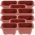 thumbnail image 5 of FRCOLOR Window Box Planters 10pcs Flower Balcony Boxes Plastic Flower Pots Household Vegetable Planting Pot,7.09"X5.24"X3.74", 5 of 5