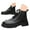 Black, variant on Boots for Men Casual Waterproof Mens Boots Retro Lace up Motorcycle Ankle Booties(Black,9.5)