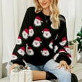 thumbnail image 6 of adviicd Ugly Christmas Sweaters for Women Soft Cute Crew Neck Funny Wintertime Holiday Parties Knitted Pullover (Black, M), 6 of 6