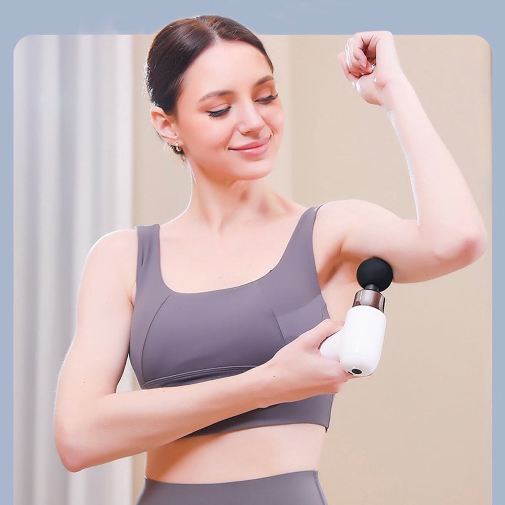 New fascia gun muscle relaxation cervical massager intelligent high-frequency massage stick mini portable fascia
