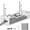 White, variant on Under Desk Cable Management Tray No Drill, Metal Mesh Cable Management Under Desk with Clamp Mount, 2 Hole Cable Tray with Wire Management and Cord Organizer for Home Office Standing Desk