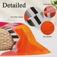 thumbnail image 3 of Pink Orange Pillow Covers 16"x24", Geometric Modern Abstract Oil Painting Soft Brushed Microfiber Breathable Throw Pillow Covers, Decorative Pillowcase with Zipper for Couch Sofa Bedroom Living Room, 3 of 9