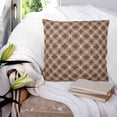 thumbnail image 3 of Pillow Covers 16x16 Set of 2, Brown Abstract Throw Pillow Covers Decorative Couch Cushion Cover, Contemporary Modern Geometric Art Microfiber Soft Square Pillowcases for Bedroom Living Room Sofa, 3 of 7