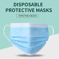 thumbnail image 2 of Mascarillas faciales médicas desechables, paquete de 100, 3 capas para adultos, 2 of 7