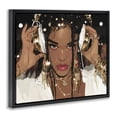 thumbnail image 2 of Stupell Industries Contemporary Gold Headphones Glam Female Black Floating Frame Canvas Art, 31 x 25, by Franklyn Gregory, 2 of 8