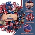 thumbnail image 4 of Yastouay 250th Anniversary Patriotic Wreath for Front Door, 4th of July Memorial Day Wreath,18" Eagle Wreath for Independence Day Patriotic Decorations, 4 of 9