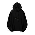 thumbnail image 3 of Chiccall Mens Fleece Hoodie Oversized Solid Long Sleeve Sweatshirts Fleece Warm Pullover with Pocket, 3 of 7