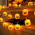 thumbnail image 4 of Cadena de luces con forma de calavera y fantasma, caja de batería, luz decorativa de terror, cadena de luces de calabaza de Halloween, 4 of 5