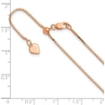 thumbnail image 6 of Avariah Diamonds Sterling Silver Rose Gold-plated Adjustable 1.3mm Box Chain - 22"- Made In Italy, 6 of 9