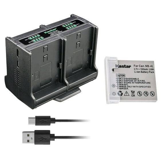 Kastar 1-Pack Battery and Quadruple Charger Compatible with Canon PowerShot SD780 IS, SD940 IS, SD960 IS, SD970 IS, SD1000, SD1100 IS, SD1400 IS Digital Camera