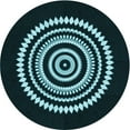 thumbnail image 1 of Ahgly Company Machine Washable Indoor Round Transitional Deep-Sea Green Area Rugs, 5' Round, 1 of 7