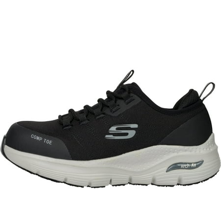 Skechers Womens Arch Fit Ebinal Composite Toe Black Grey Size 10