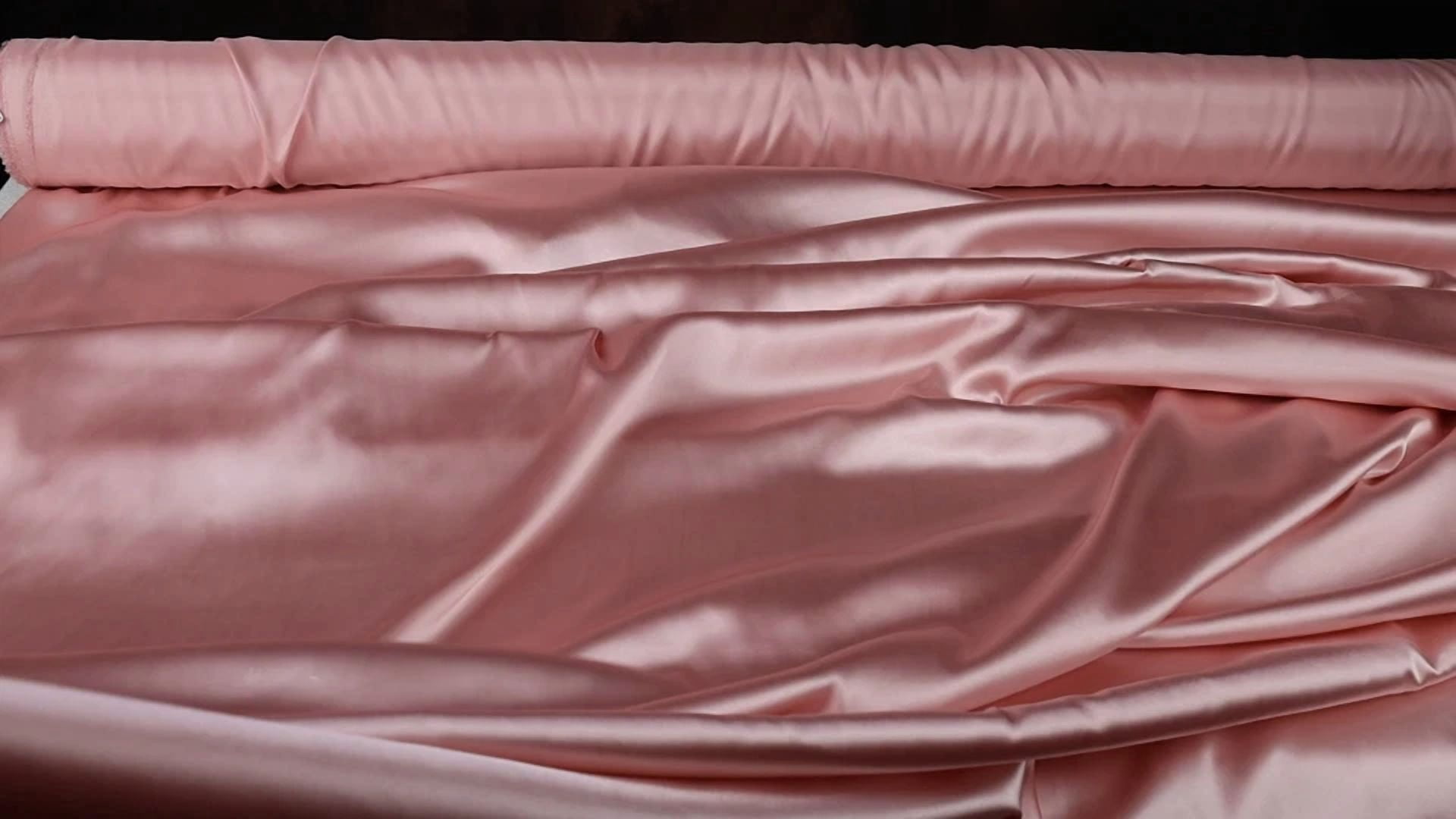 BUTTERFLY- Dark Pink Satin Charmeuse Fabric By The Yard 162