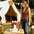 thumbnail image 7 of Horse Head Cake Topper with Floral Accent - Cute & Elegant Party Decoration Set, 7 of 7