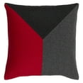 thumbnail image 1 of Surya JH002-1818D Jonah Throw Pillow - Bright Red, Black & Black - 18 x 18 x 4 in., 1 of 2