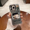thumbnail image 1 of One Piece Anime Roronoa Zoro Electroplating Fall Shockproof Case For iPhone 15 14 Plus 13 12 11 Pro X Xs Max Cover WK364, 1 of 1