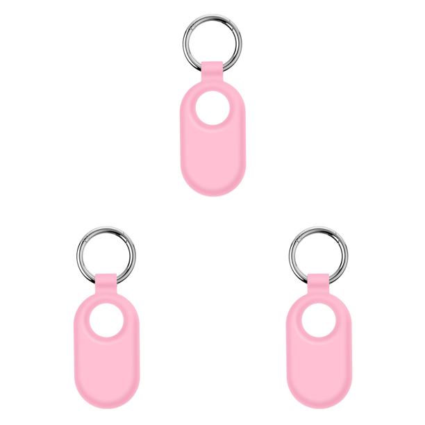 Funda de silicona de 3 piezas con llavero Galaxy SmartTag2 rosa Wdftyju