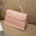 thumbnail image 5 of GEZHEN Fashion Women Artificial Leather Solid Color Bow Tie Hasp Phone Bag Shoulder Bag Messenger Bag Bow Decorative Buckle Shoulder Handbag Crossbody Bag Mobile Phone Bag, 5 of 5