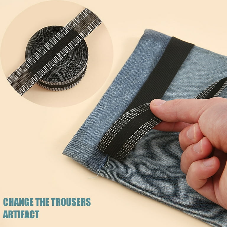 Hands DIY Pants Edge Shorten Self-Adhesive Hemming Tape Iron-On Hem Clothing Tape Pant Mouth Paste for Suit Pants Jeans Trousers Clothes, Size: 5M