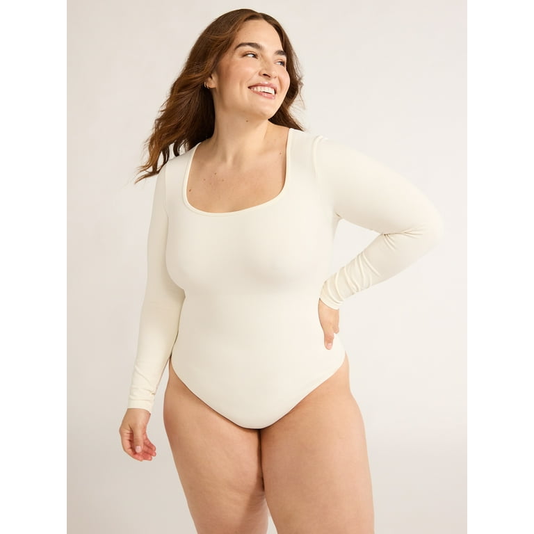 Joyspun Women's Seamless Shaping Bodysuit with Long Sleeves Joyspun Women's Seamless Shaping Bodysuit with Long Sleeves
