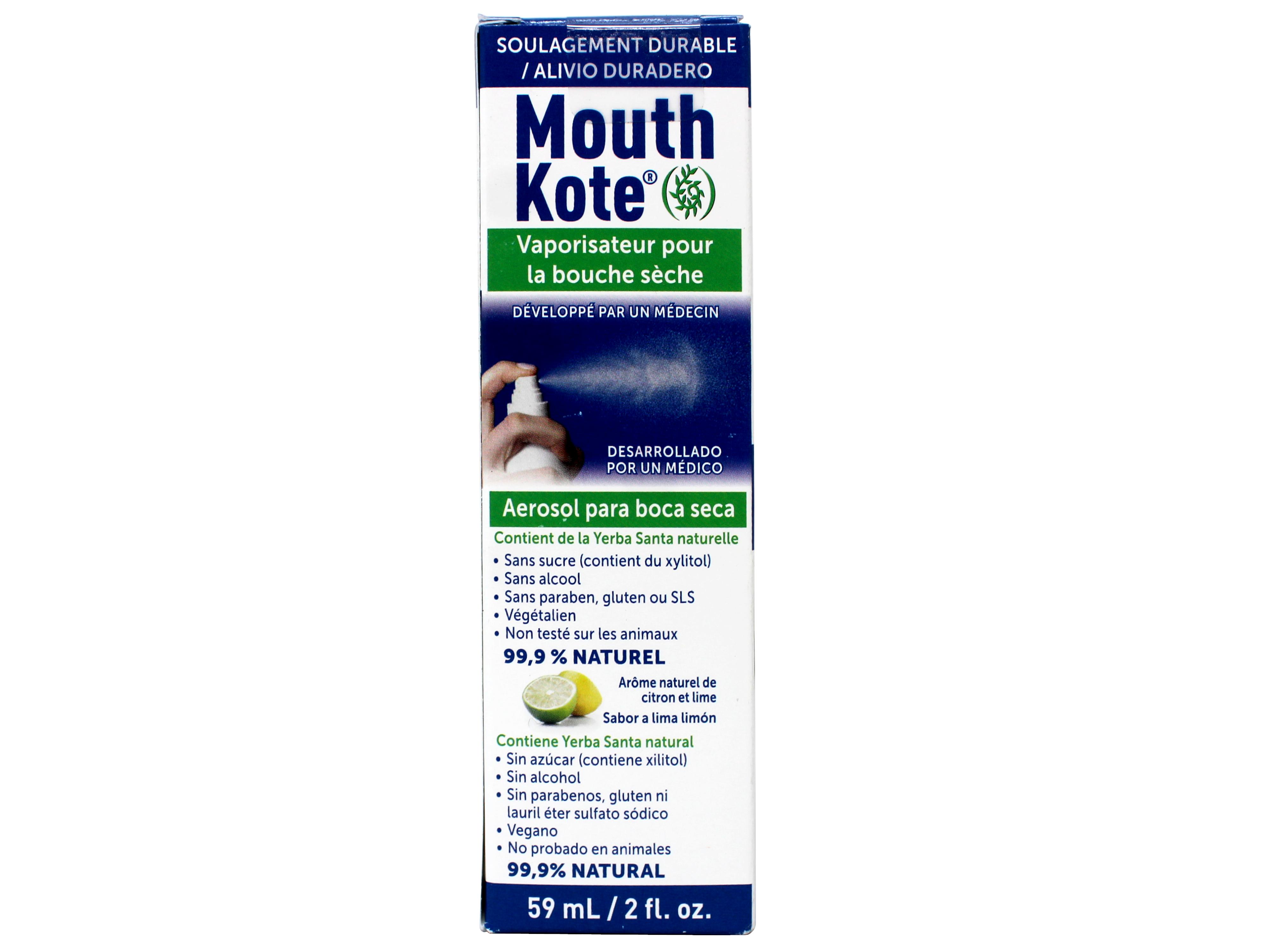 Mouth Kote Dry Mouth Spray, Sugar Free, Long-Lasting Relief, Lemon-Lime, 2 FL OZ - 3 Pack