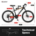thumbnail image 4 of 26 inch Mountain Bike for Men, Adult Mountain Bike with Shimano 21 Speed & Disc Brakes, Black Orange, 4 of 7