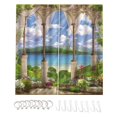 thumbnail image 1 of AMERTEER Rideau avec Motif de Vue sur la Mer Rideaux Décoration Draperie Inaltérable Imprimé Lavable à la Machine, 1 of 8