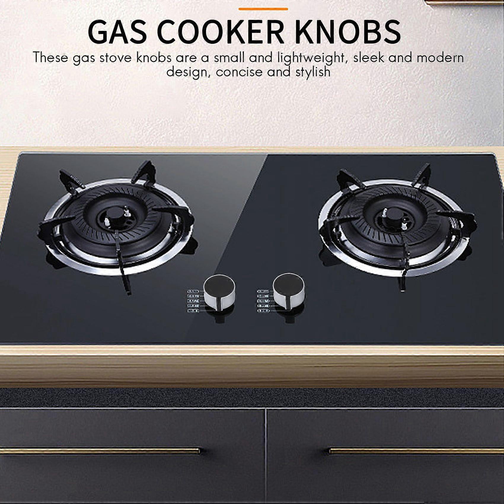 8 PCS Gas Stove Knob,8mm Cooker Control Switch Range Oven Knobs Cooktop Burner Knob For Kitchen Rep