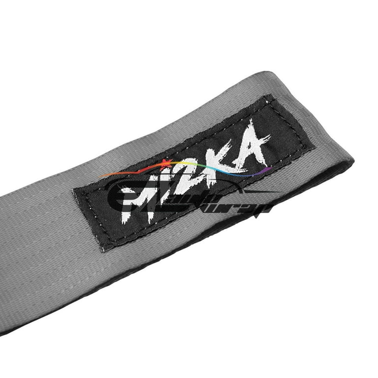Universal Gray High Strength Racing Tow Strap For Front Rear