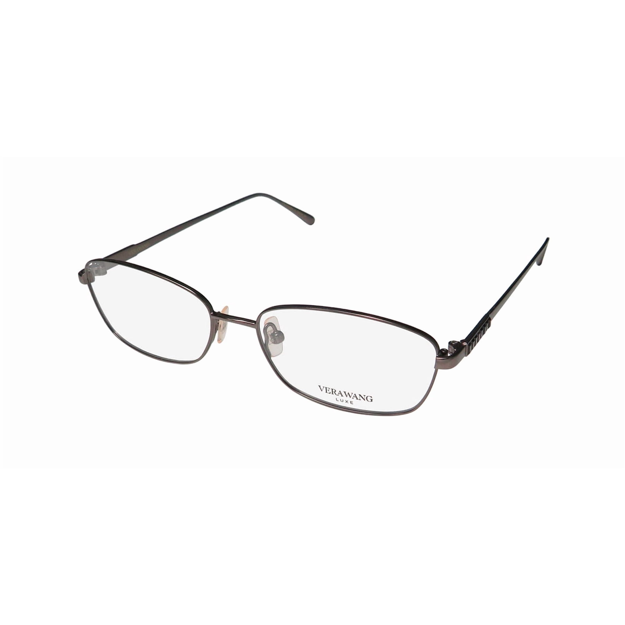 NEW VERA WANG LUXE MIRIAM WOMENS/LADIES DESIGNER FULL-RIM TITANIUM GUNMETAL FRAME DEMO LENSES 53-16-137 EYEGLASSES/EYEWEAR