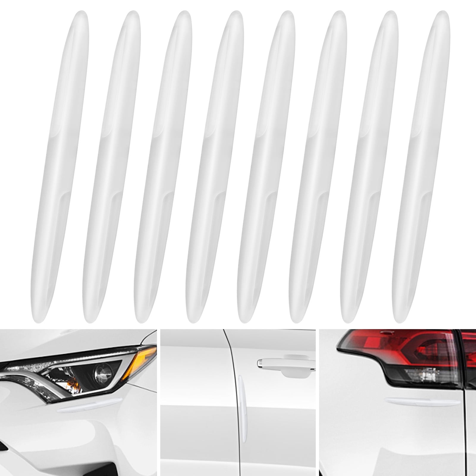 ODOMY Car Door Edge Guards Scratch Cover Sill Protector Bumper Protector 5D  Carbon Fiber Car Wrap Film Automotive Self-Adhesive Anti-Collision Film