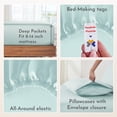 thumbnail image 5 of California Design Den, 100% Cotton, 2 Packs of 4-Piece Queen Size Sheet Set, Seafoam, 5 of 8