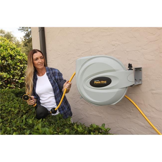 Retractable Power Hose Reel 5 8" x 50' by Bloom USA International Corp.