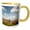Yellow/White, variant on 3drose, Clouds Drift Over Nakagusuku Castle. Okinawa, Japan, 11oz Two-tone Black Mug