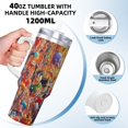 thumbnail image 4 of Vaso de acero inoxidable Bugs Bunny Ice King de 40 oz (con asa y pajita), para viaje en automóvil, 2 en 1, con tapa, 4 of 8